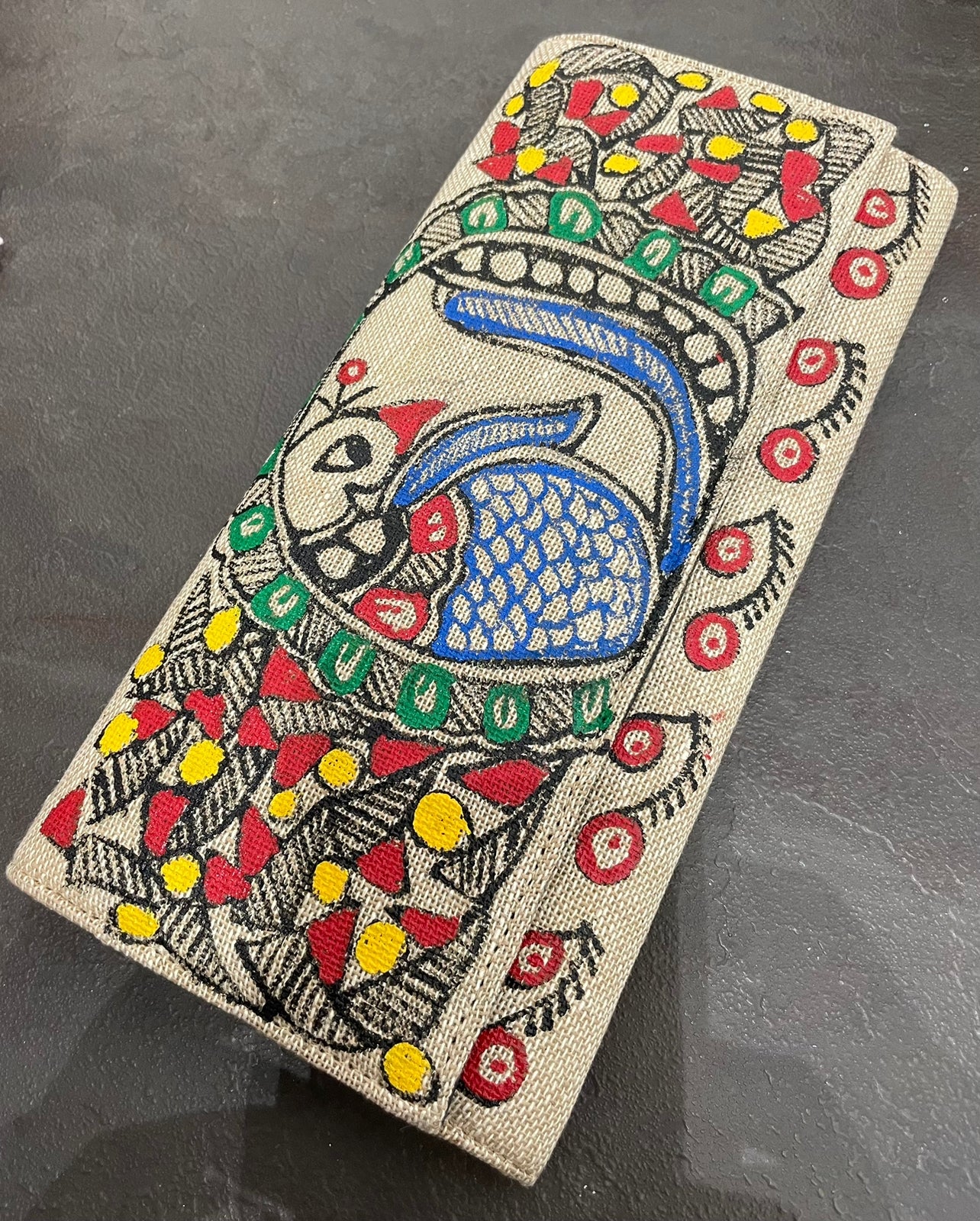 Madhubani Painting on Purse image 2
