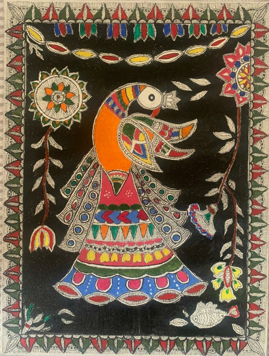 Peacock in black background image 0