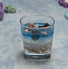 Glass Candle-Prussian Blue