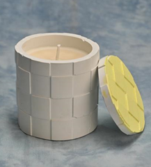 Checkers Jar with Candle