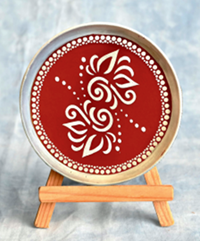 Sculpture paste on Terra Cotta plate