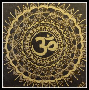 Om Mandala on canvas image 0