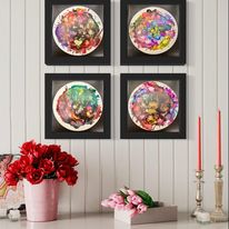 Alcohol Ink on ceramic plate image 1