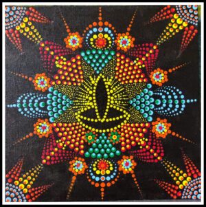 Diya Mandala on canvas image 0