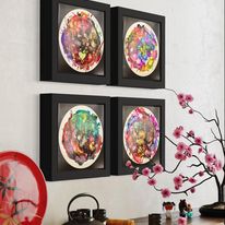 Alcohol Ink on ceramic plate image 3